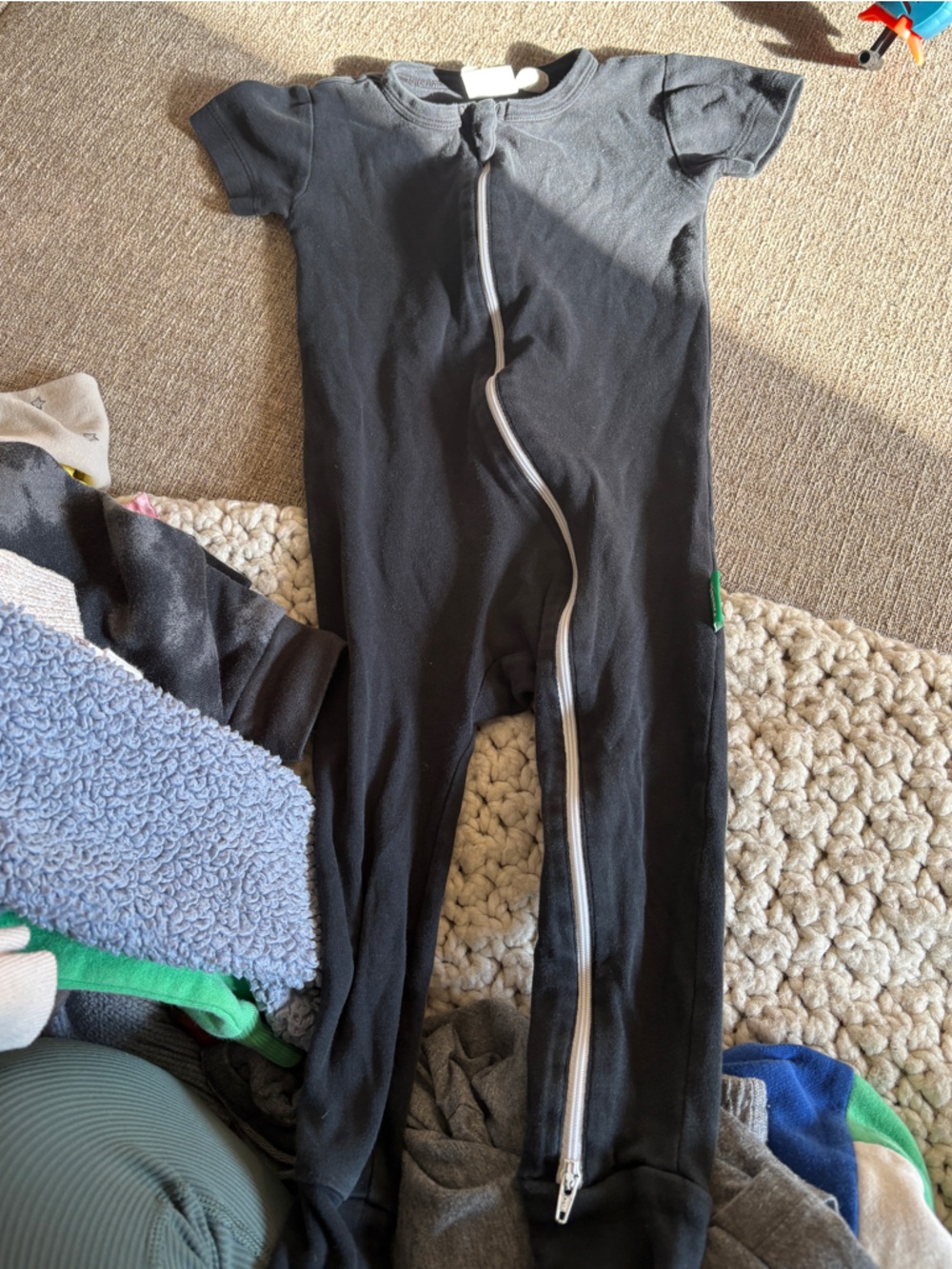 Black Zip-Front Romper
